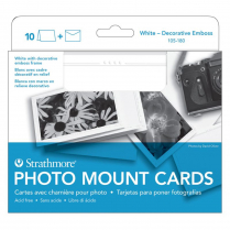Strathmore Photo Mount Cards 5" x 7" White Classic Embossed 10/Pkg