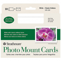 Strathmore Photo Mount Cards 5" x 7" White Embossed 10/Pkg