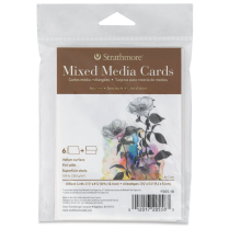 Strathmore Mixed Media Cards 3-1/2" x 5" Vellum 6/Pkg