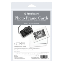 Strathmore Photo Frame Cards 5" x 7" White w Cutout Window 6/Pkg