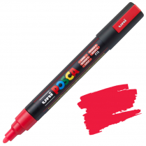 Posca PC-5M Paint Marker Medium Bullet Fluorescent Red