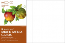 Strathmore Mixed Media Cards 5" x 6-7/8" White 50/Pkg