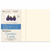 Strathmore Creative Cards 5" x 6-7/8" Ivory with Deckle 100/Pkg