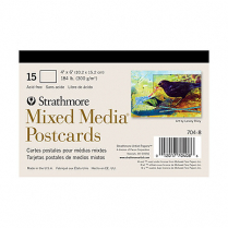 Strathmore Mixed Media Postcards 4" x 6" White 15/Pkg