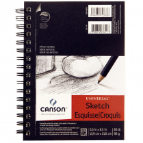 Canson Universal Sketch Pad 5-1/2" x 8-1/2" 100Sheets Wirebound