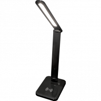 DESK LAMP w/ CHARGER BLACK MERANGUE
