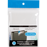 Merangue Self-Adhesive Business Card Pockets 2-1/4" x 3-3/4" 20/pkg