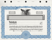 Share Certificate Blue Legal 8-1/2" x 14" SINGLE