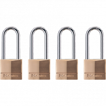 Master Lock® Solid Body Padlocks 2" Brass 4/pkg