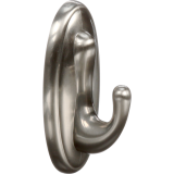 Command™ Decorative Adhesive Hooks Traditional Brushed Nickel 3/pkg