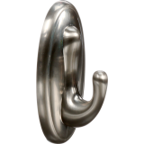 Command™ Decorative Adhesive Hook, Large, Brushed Nickel