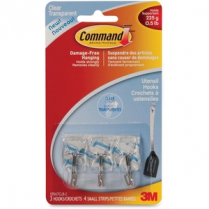 COMMAND SMALL CLEAR WIRE HOOKS