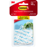 Command™ Adhesive Medium Mounting Hooks Clear 6/pkg