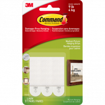 Command™ Adhesive Picture Hanging Strips White 3 sets/pkg