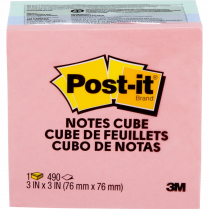 Post-it® Notes Cube 3" x 3" Pastel Wave 470 sheets/pad
