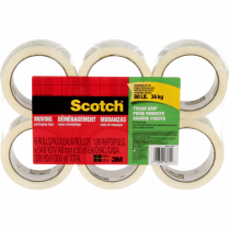 Scotch® Tough Grip Moving Packaging Tape 48 mm x 50 m Clear 6/pkg