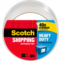 Scotch® Heavy Duty Shipping Packaging Tape 48 mm x 50 m Clear 6/pkg