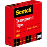Scotch® Transparent Tape Refill 3/4" (19mm x 33m) 2/pkg