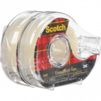 Scotch® Transparent Tape Dispenser Pack 3/4" (19mm x 32.9m) 2/pkg