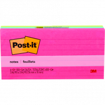 Post-it® Notes Lined 3" x 3" Poptimistic 6/pkg