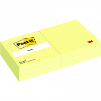 Post-it® Notes 3" x 3" Lined Yellow 6/pkg