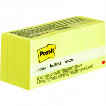 Post-it® Notes 1-1/2" x 2" Yellow 12/pkg