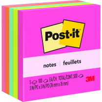 Post-it® Notes 3" x 3" Poptimistic 5/pkg