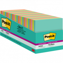 Post-it® Super Sticky Notes Cabinet Pack 3" x 3" Supernova 24/pkg