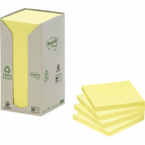 Post-it® Recycled Note Tower 3" x 3" Yellow 16/box