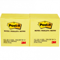 Post-it® Notes 3" x 3" Yellow 12/pkg