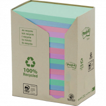 POST-IT 3x5 RECYCLED ASSORTED 16/BOX PASTEL RAINBOW COLOURS
