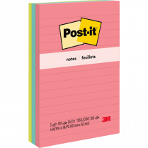 Post-it® Notes Lined 4" x 6" Poptimistic 3/pkg
