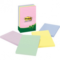 Post-it Greener Notes Lined 4" x 6" Sweet Sprinkles Collection 5/pkg
