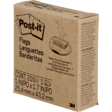 Post-it® Desk Grip Flag Dispenser 1" 200 flags per dispenser Yellow