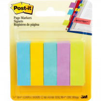 Post-it® Page Markers 1/2" x 2" 100 sheets per pad Vibrant Colours 5 pads/pkg