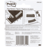 Post-it® Page Markers 1/2" x 2" 100 sheets per pad Vibrant Colours 5 pads/pkg