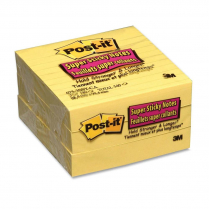 Post-it® Super Sticky Notes Lined 4" x 4" Yellow 3/pkg