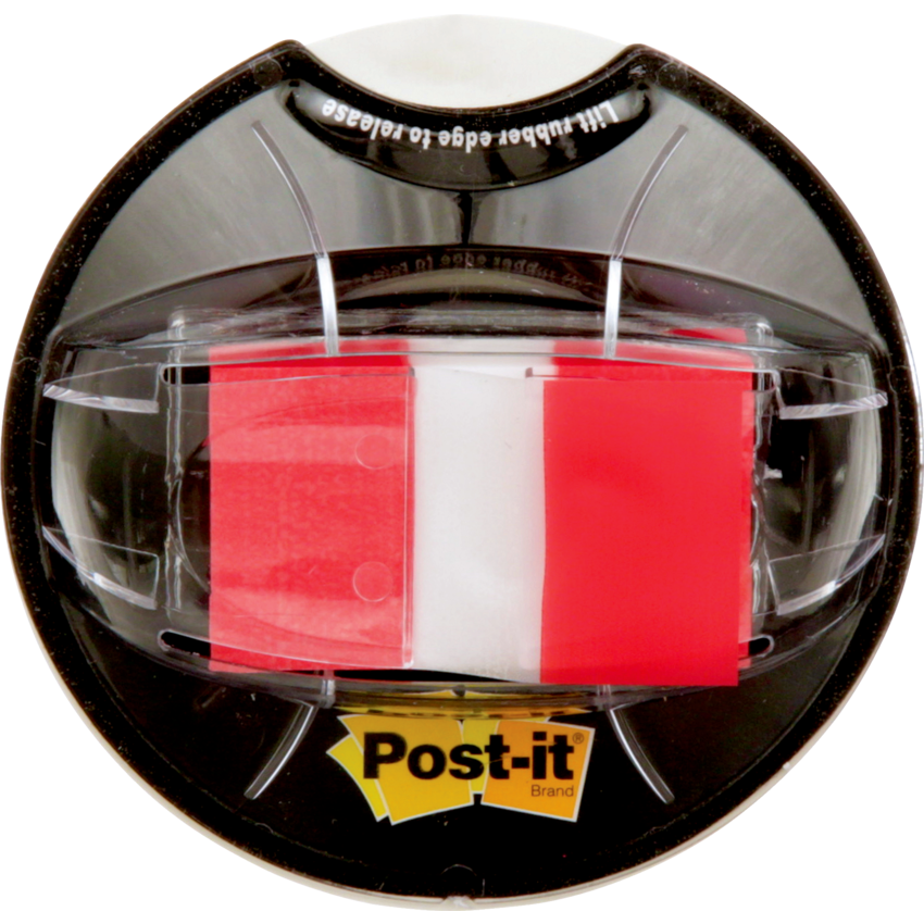 Post it Desk Grip Flag Dispenser 1 200 Flags Per Dispenser Red Monk 