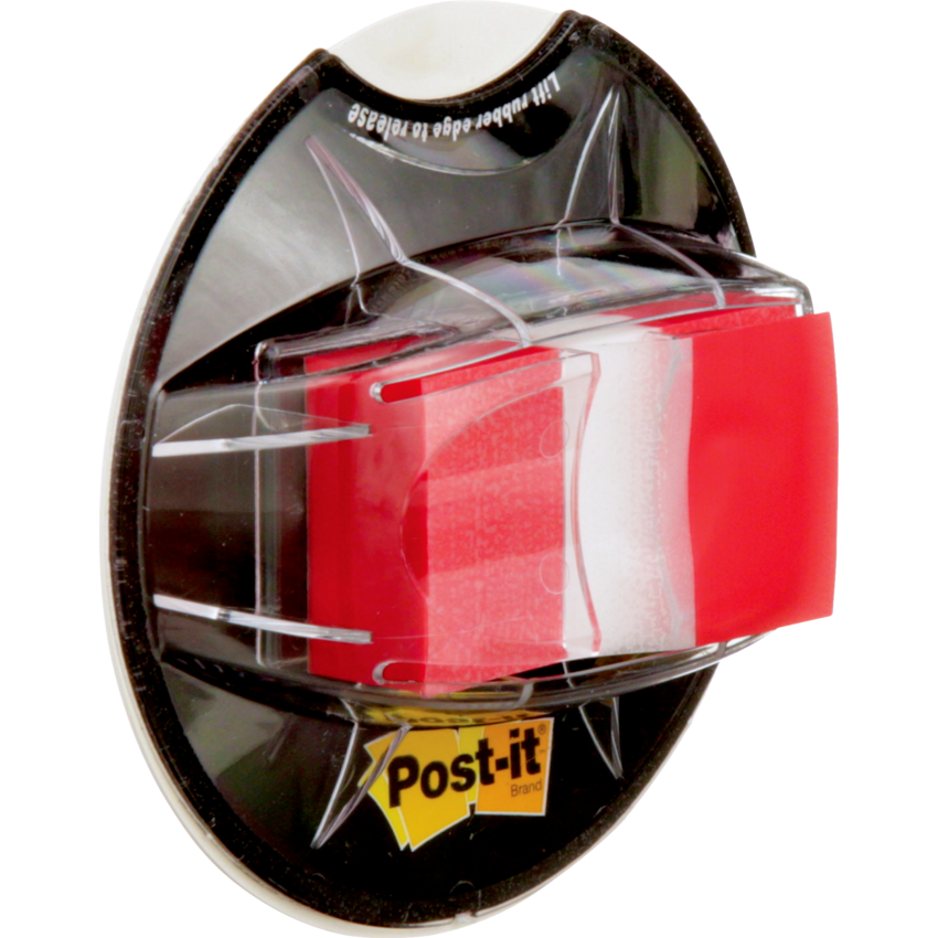 Post it Desk Grip Flag Dispenser 1 200 Flags Per Dispenser Red Monk 