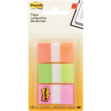 Post-it® Flags 1" 20 sheets per pad Orange, Lime and Pink 3 pads/pkg