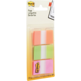 Post-it® Flags 1" 20 sheets per pad Orange, Lime and Pink 3 pads/pkg