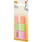 Post-it® Flags 1" 20 sheets per pad Orange, Lime and Pink 3 pads/pkg