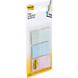 Post-it® Designer Flags 1" 20 Flags x 3 dispensers/pkg Assorted Pastel Gradient Colours 