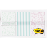 Post-it® Designer Flags 1" 20 Flags x 3 dispensers/pkg Assorted Pastel Gradient Colours 
