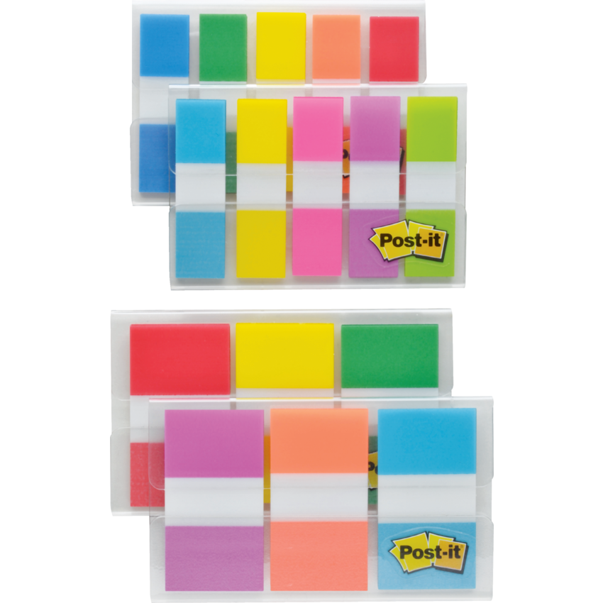 Post-it® Flags Value Pack Primary and Bright Colours 16 dispensers/pkg ...