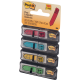 Post-it® Mini Flags Sign Here Arrow Action Set 1/2" x 1-11/16" 30 flags x 4 dispensers/pkg Assorted Colours