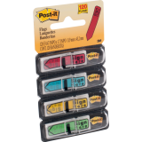 Post-it® Mini Flags Sign Here Arrow Action Set 1/2" x 1-11/16" 30 flags x 4 dispensers/pkg Assorted Colours