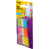 Post-it® Tabs 1" 12 Tabs per Pad Assorted Colours 3 pads/pkg