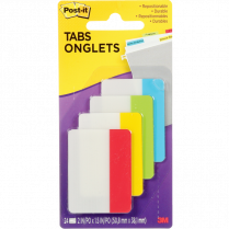Post-it® Filing Tabs 2" x 1-1/2" 6 tabs per pad Primary Colours 4 pads/pkg