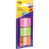 Post-it® Tabs 1" Pink, Green, Orange 3/pkg